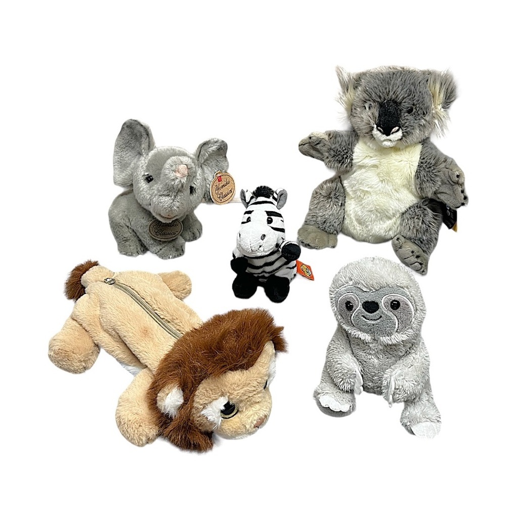 Plush lot of 5 - zoo animals